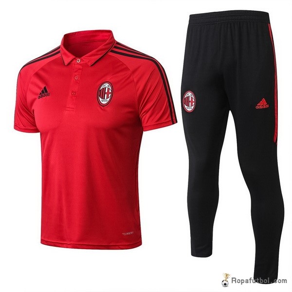 Polo AC Milan Conjunto Completo 2017/18 Rojo